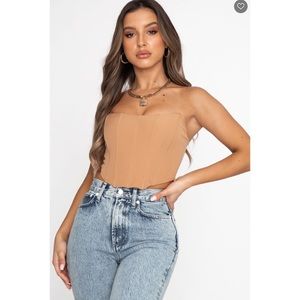 White Fox Corset Top